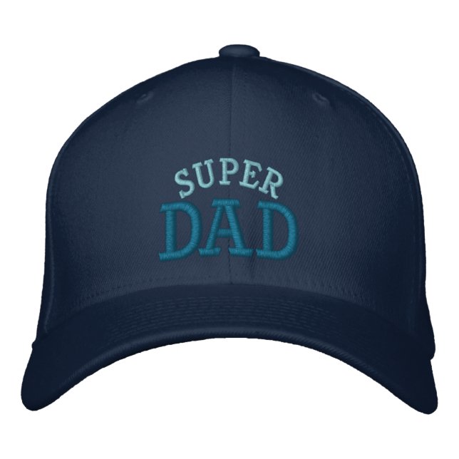 Super Dad Embroidered Baseball Hat (Front)