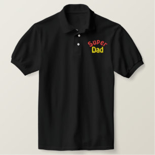 Super Dad Embroidered Polo Shirt
