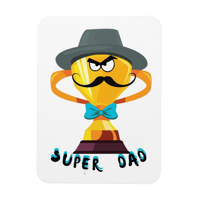 Super Dad fathers day gift Magnet (Vertical)