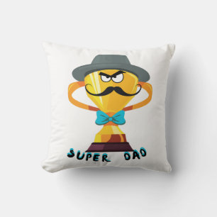 Super Dad fathers day gift Throw Pillow