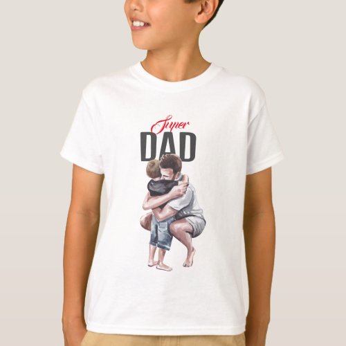 SUPER DAD  Fathers Day Kids T_Shirt