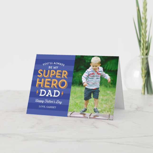 Super Dad Father's Day Photo Card (Front)