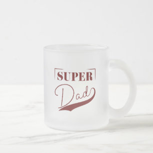 Super Dad Frosted Glass Coffee Mug