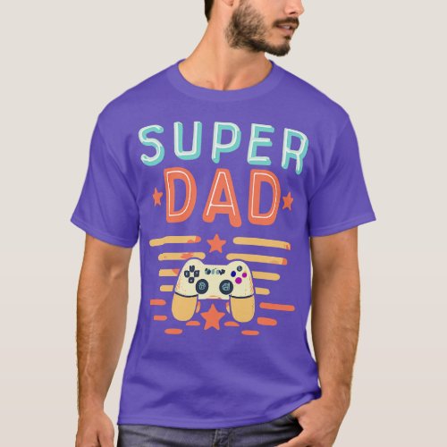 Super Dad Gaming Console Distressed Design TShirt