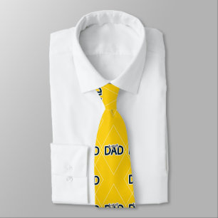Super Dad Gift for Father Yellow  Neck Tie