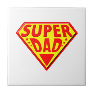 Super Dad - Happy Fathers Day Ceramic Tile