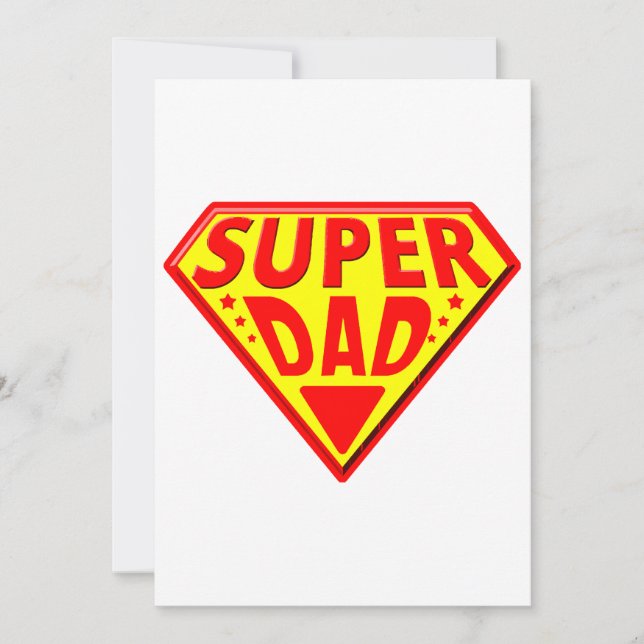 Super Dad - Happy Fathers Day Invitation (Front)