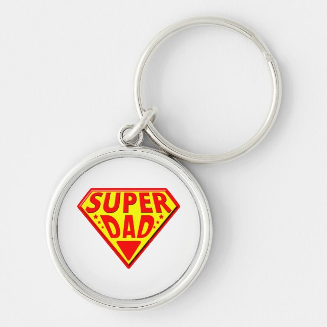 Super Dad - Happy Fathers Day Keychain (Front)