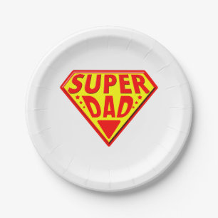 Super Dad - Happy Fathers Day Paper Plates