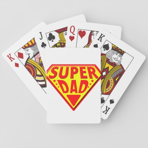 Super Dad _ Happy Fathers Day Poker Cards