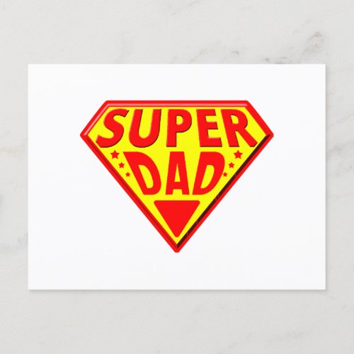 Super Dad _ Happy Fathers Day Postcard