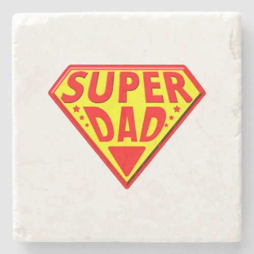 Super Dad _ Happy Fathers Day Stone Coaster