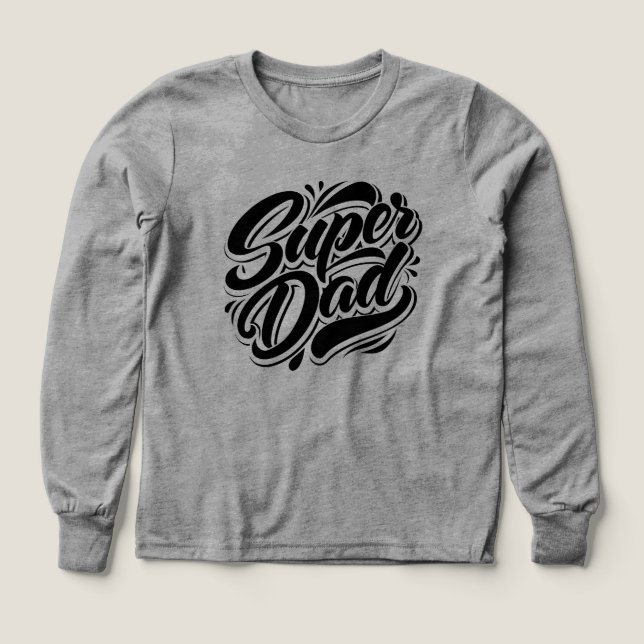 Super Dad Hero Typography Design-67888 Hoodie Tri-Blend Shirts (Design Front)