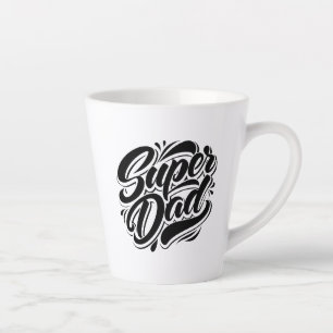 Super Dad Hero Typography Design-67888 Latte Mug