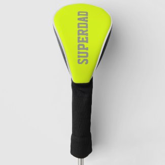 Super dad in fluorescent  yellow