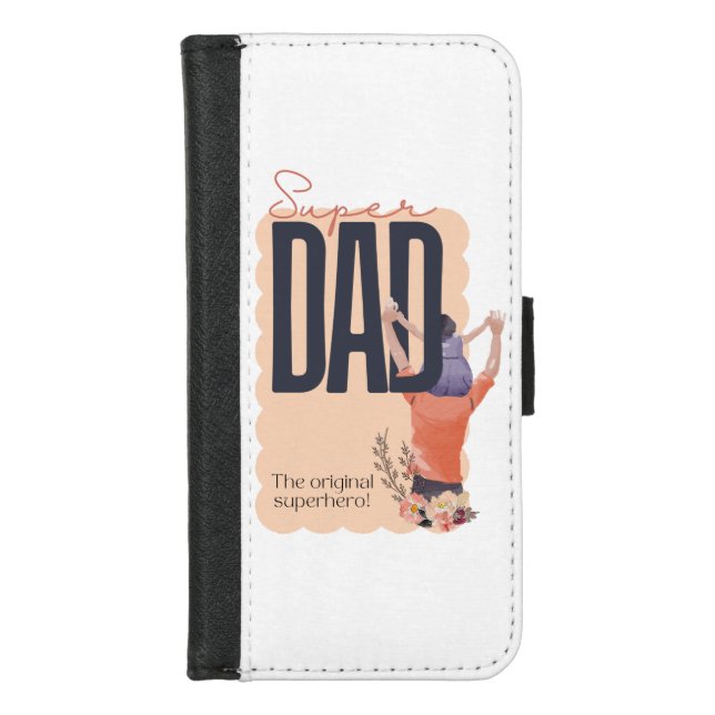 Super Dad iPhone Wallet Case (Front)