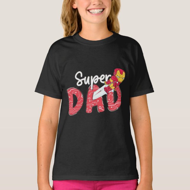 Super Dad – Iron Hero Edition T-Shirt (Front)