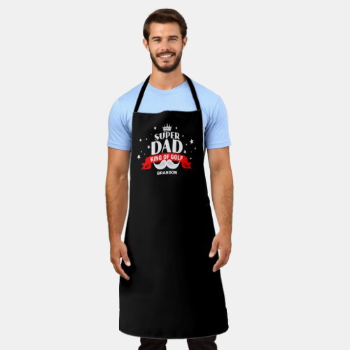 Super Dad King of the Grill Grillmaster Black Apron
