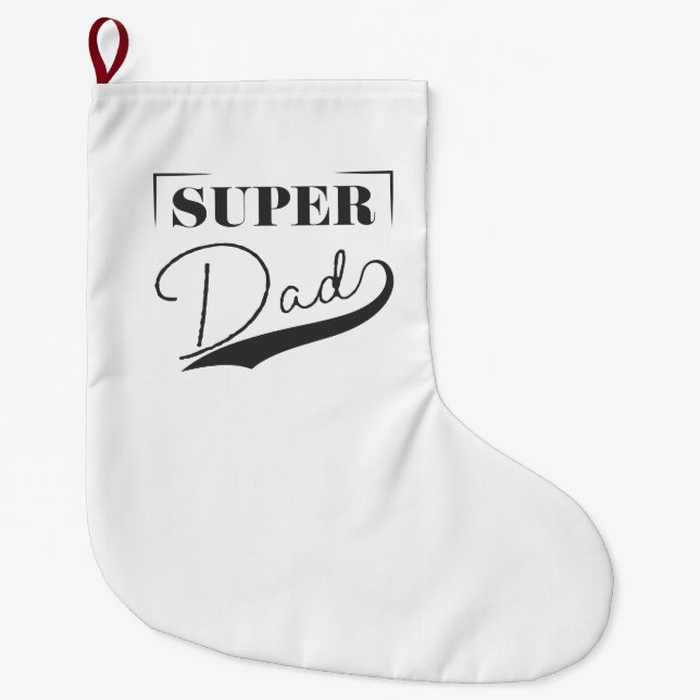 Super Dad Large Christmas Stocking (Front)
