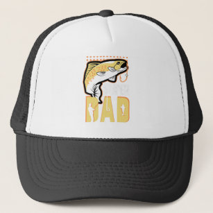 Super Dad Modern Yellow Fish Fishermen Dad Trucker Hat