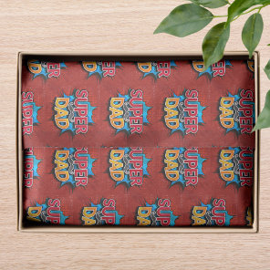 Super Dad Mustache Modern Grunge Tissue Paper