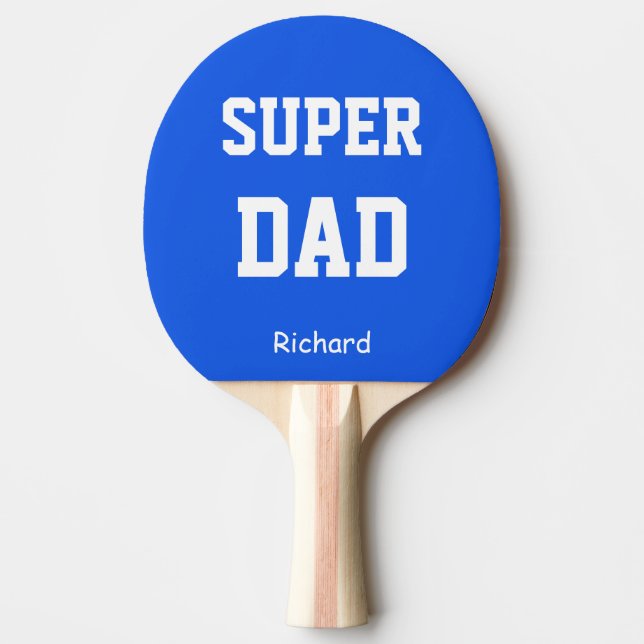 Super Dad Name Personalized Ping-Pong Paddle (Front)
