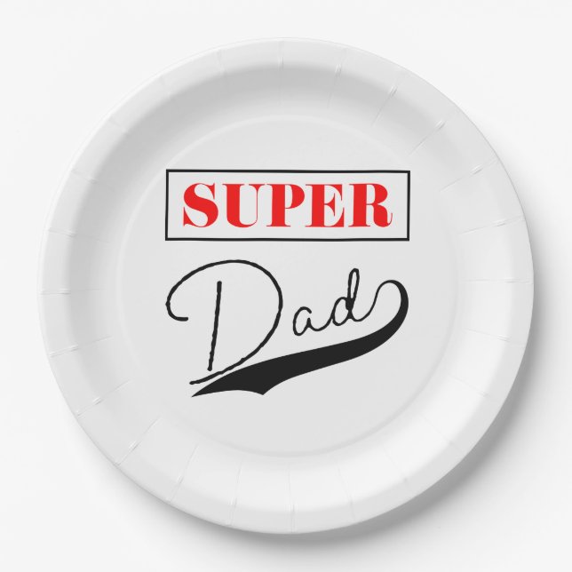 Super Dad  Paper Plates (Front)