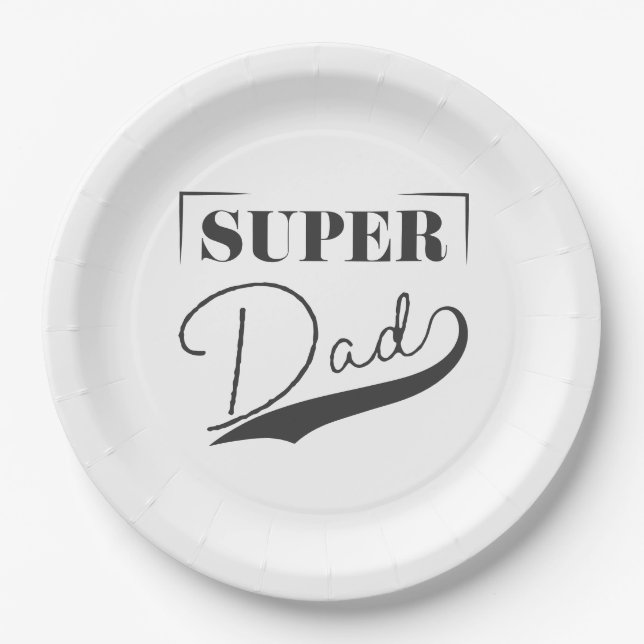 Super Dad Paper Plates (Front)