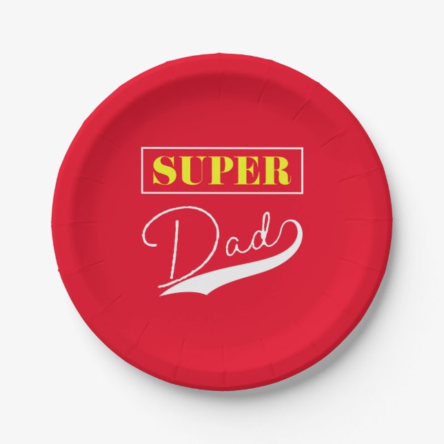Super Dad  Paper Plates (Front)