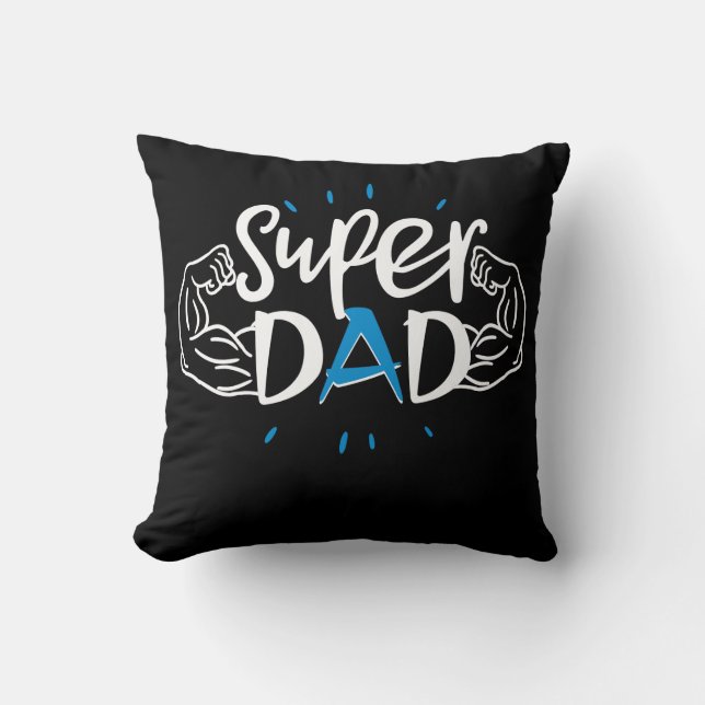 Super Dad Pillow V2 – Cozy Father's Day Gift (Front)