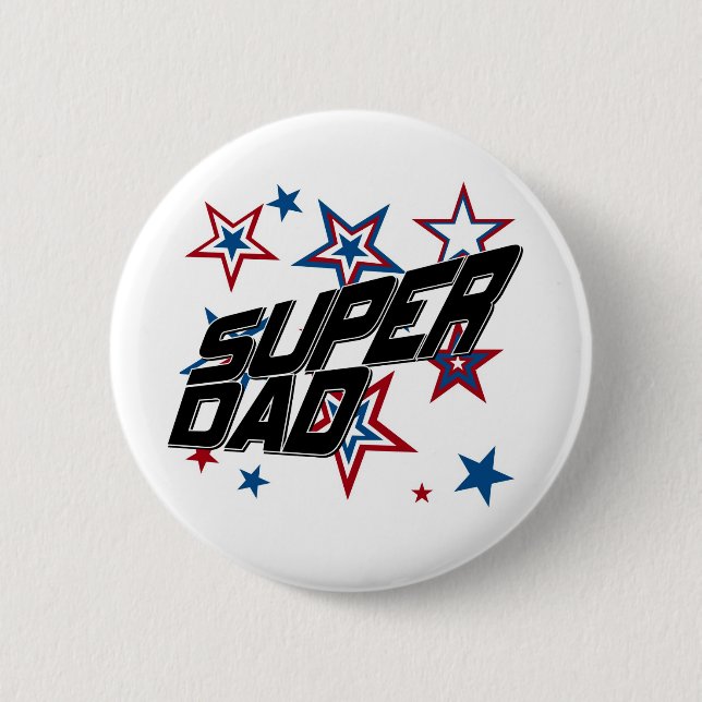 Super DAD Pinback Button (Front)