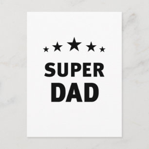 super dad postcard