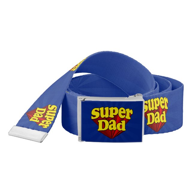 Super Dad Red Yellow Blue Father's Day Superhero Belt (Snake)