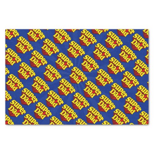 Super Dad Red Yellow Blue Fathers Day Superhero Tissue Paper