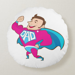 SUPER DAD ROUND PILLOW