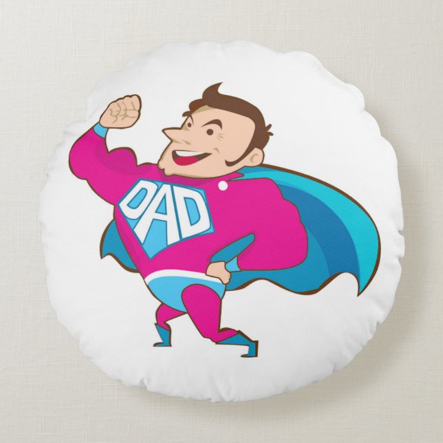 SUPER DAD ROUND PILLOW (Front)