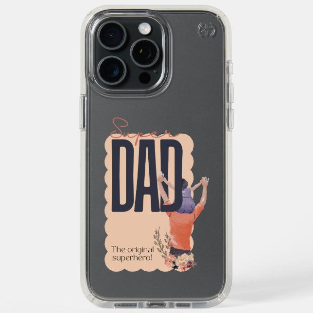 Super Dad Speck iPhone Case (Front (Black Titanium))