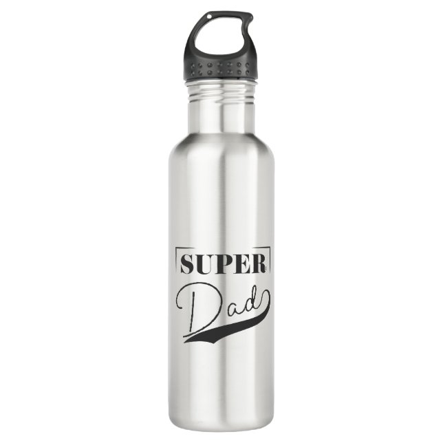 Super Dad Stainless Steel Water Bottle (Front)
