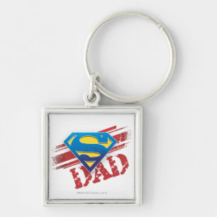 Super Dad Stripes Keychain