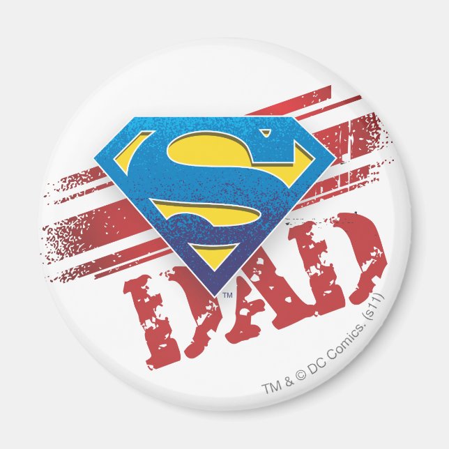 Super Dad Stripes Magnet (Front)