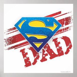 Super Dad Stripes Poster