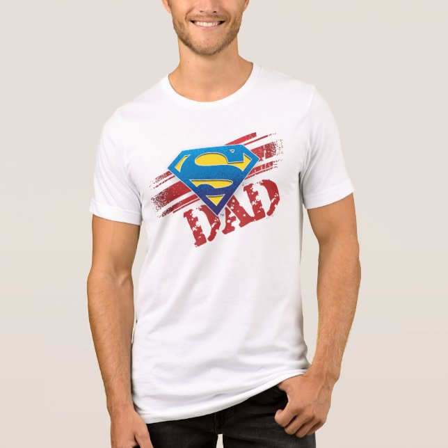 Super Dad Stripes Tri-Blend Shirt (Front)