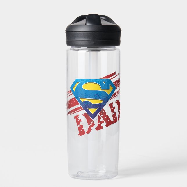 Super Dad Stripes Water Bottle (Front)