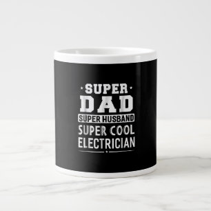 Super Dad Super Husband Super Electrician Mens Giant Coffee Mug