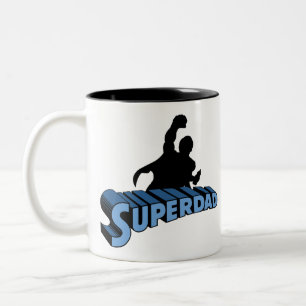 Super Dad. Super Papa. Super Dad Two-Tone Coffee Mug