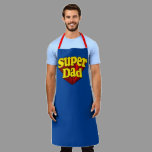 Super Dad, Superhero Red/Yellow/Blue Father's Day Apron