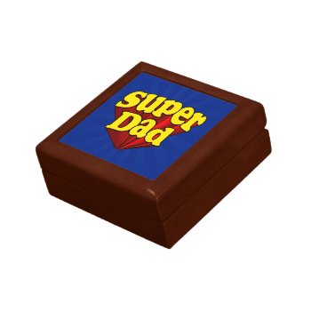 Super Dad  Superhero Red/yellow/blue Father's Day Gift Box by cutencomfy at Zazzle