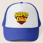 Super Dad, Superhero Red/Yellow/Blue Father&#39;s Day Trucker Hat