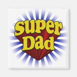 Super Dad, Superhero Red/Yellow/Blue Magnet
