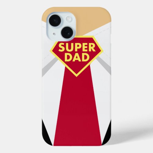 Super Dad Tie Suit Fathers Day Birthday Gift  iPhone 15 Case